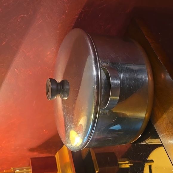 RARE: Vintage 5Q Revere Ware Copper Clad Double Ring w/Bakelite Knob Lid - Picture 2 of 9